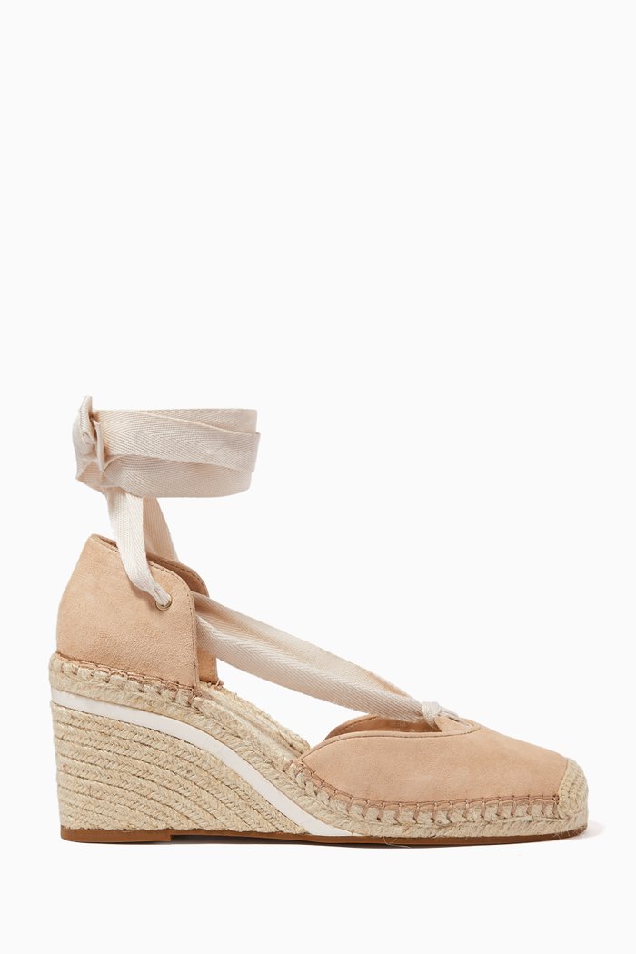 

Carmen Wedges in Suede, Brown