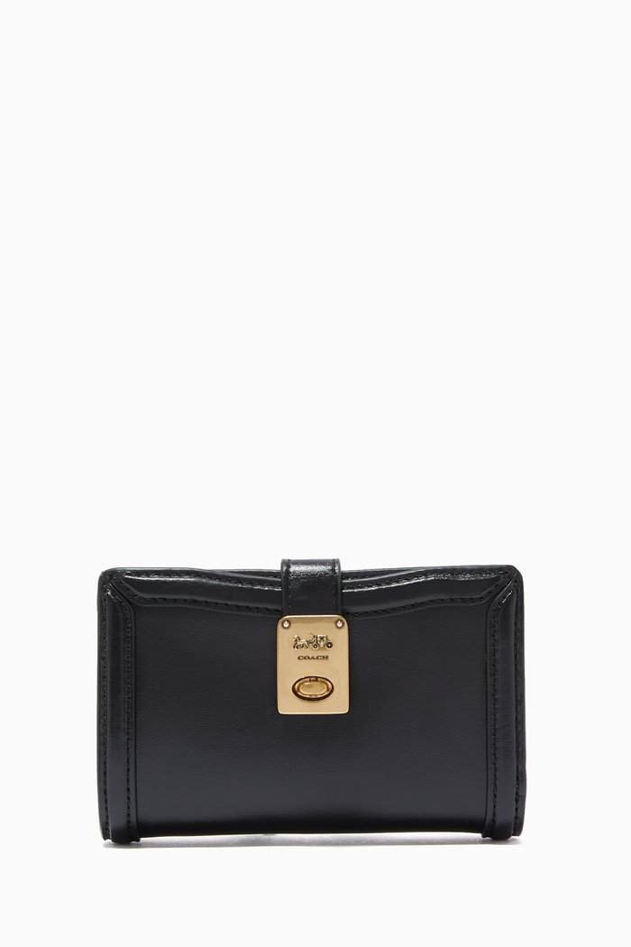 

Hutton Wallet in Calf Leather, Black