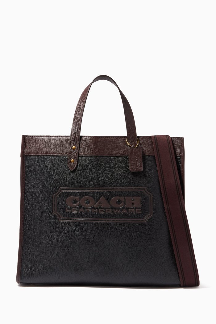 

Field Tote 40 in Colourblock Leather, Black