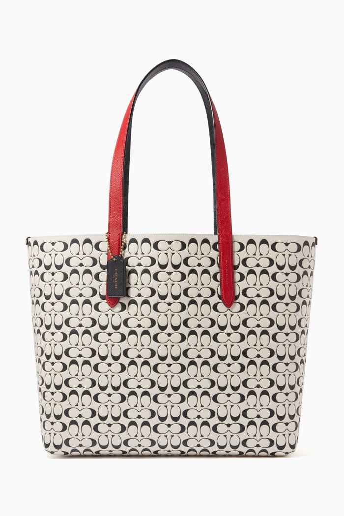 

Disney Mickey Mouse x Keith Haring Highline Tote Bag in Signature Leather, White