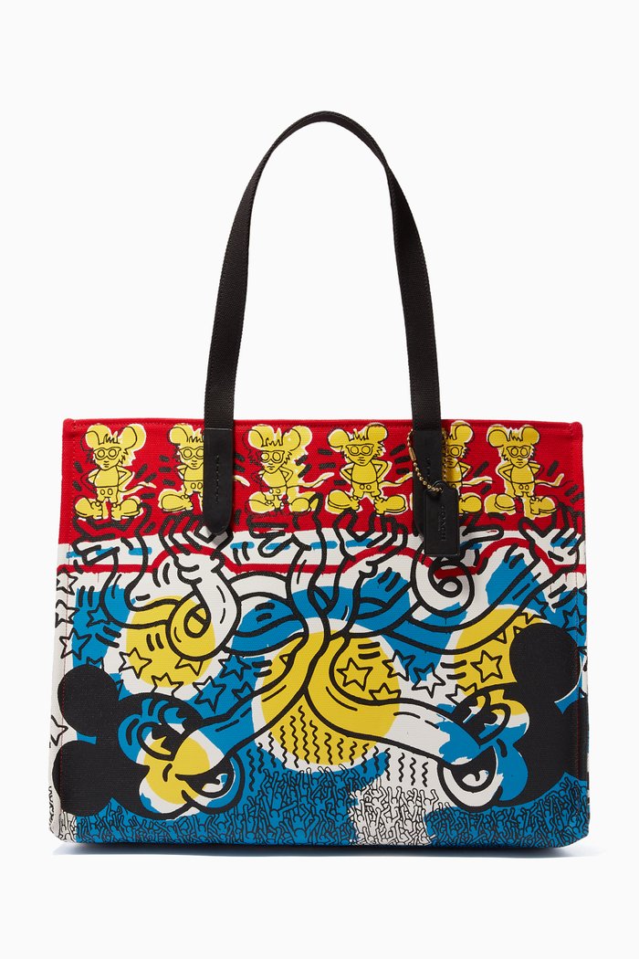 

Disney Mickey Mouse x Keith Haring Tote Bag 42 in Canvas, Blue