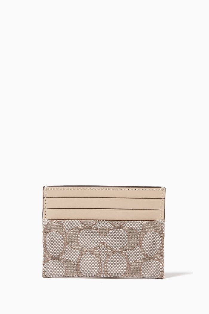 

Card Case in Signature Jacquard Calf Leather, White