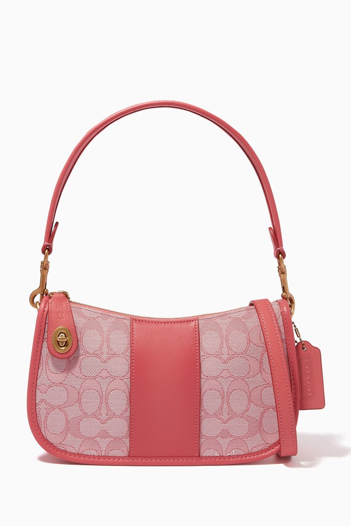 

Swinger Bag in Signature Jacquard, Pink