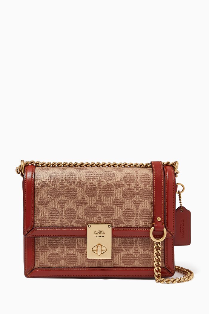 

Hutton Shoulder Bag in Signature Canvas, Brown