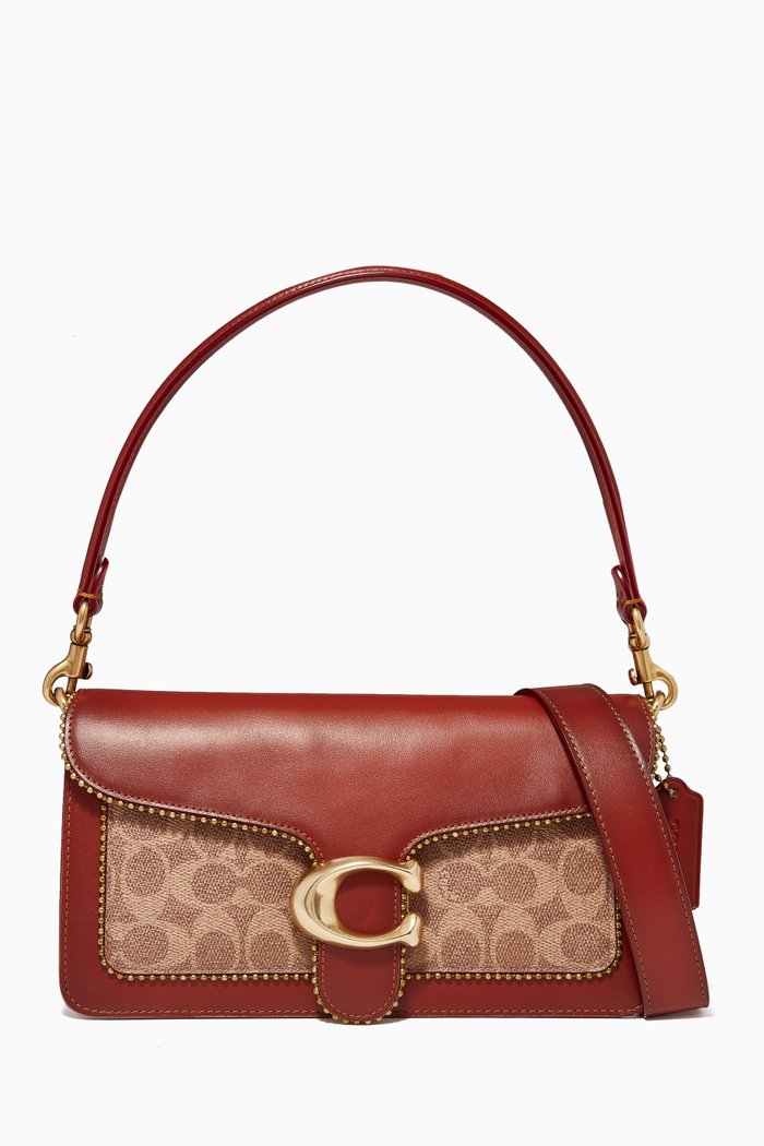 

Tabby Shoulder Bag 26 in Signature Canvas with Beadchain, Brown