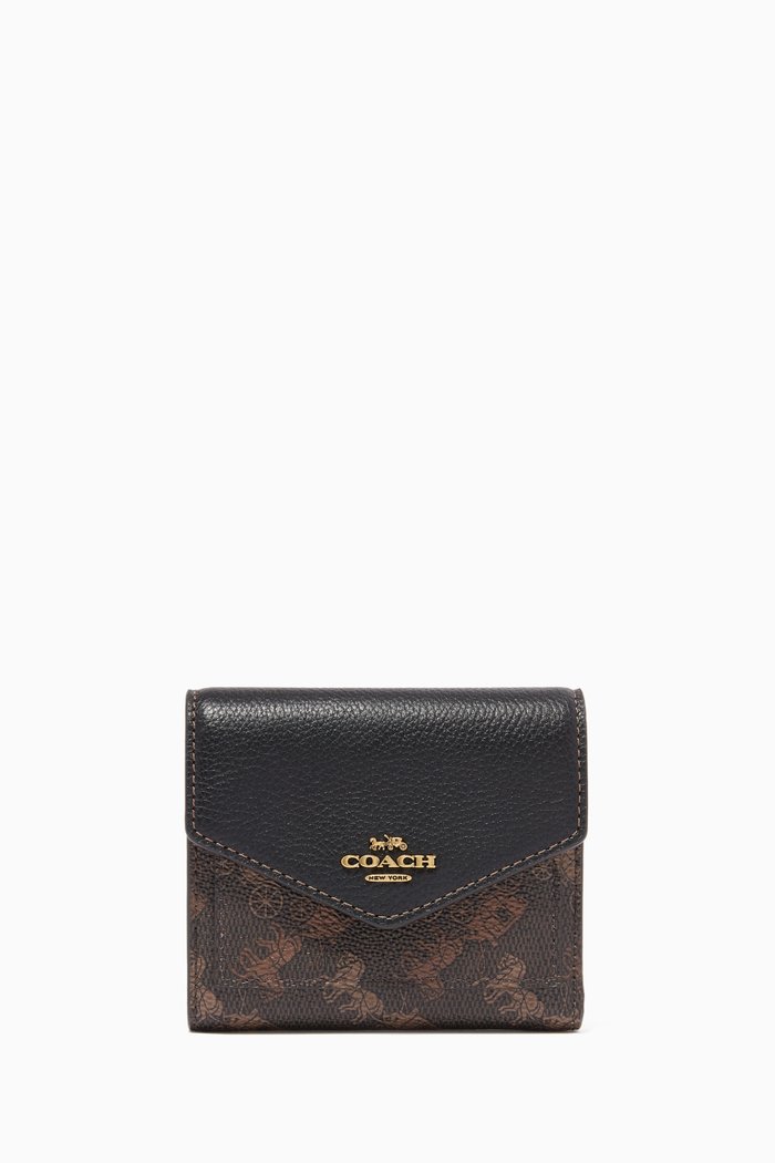 

Small Wallet with Horse & Carriage Print, Black