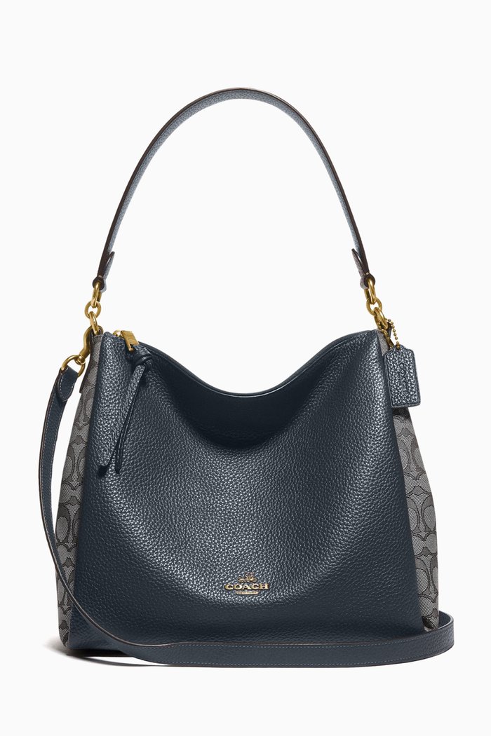

Shay Shoulder Bag In Signature Jacquard, Blue