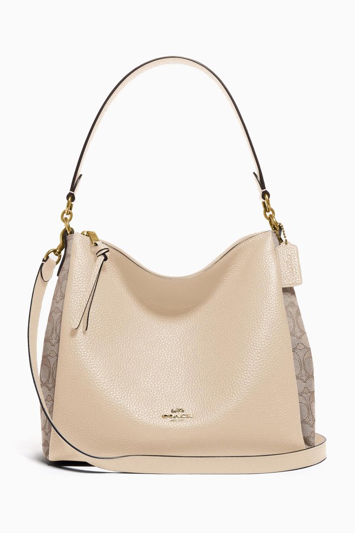 

Shay Shoulder Bag in Signature Jacquard, White