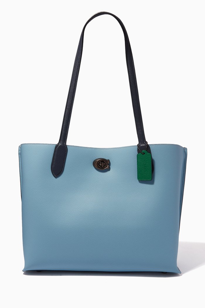 

Willow Tote with Signature Canvas Interior in Colour-block Leather, Multicolour