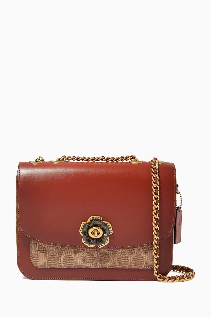 

Madison Shoulder Bag In Signature Canvas and Leather, Brown
