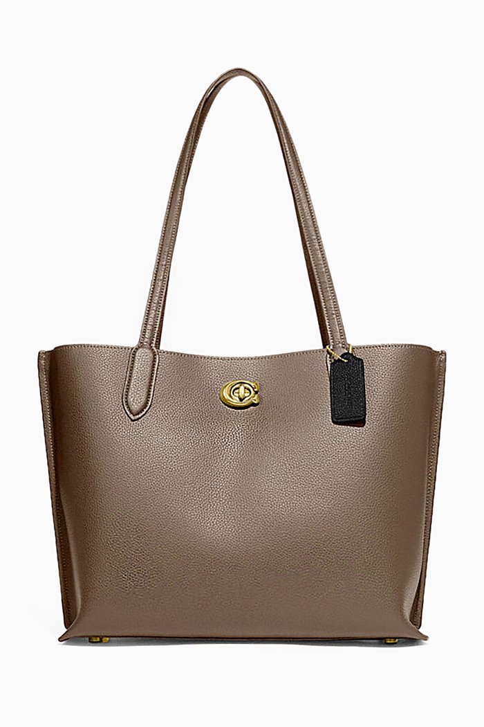 

Willow Tote in Leather, Grey