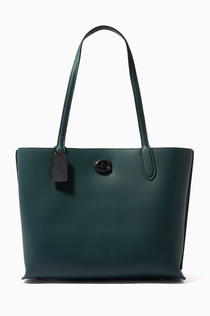 

Willow Tote in Leather, Green