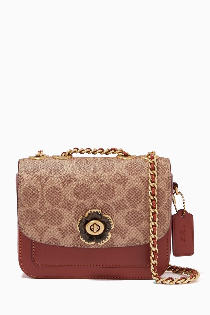 

Madison Shoulder Bag 16 In Signature Canvas and Leather, Brown