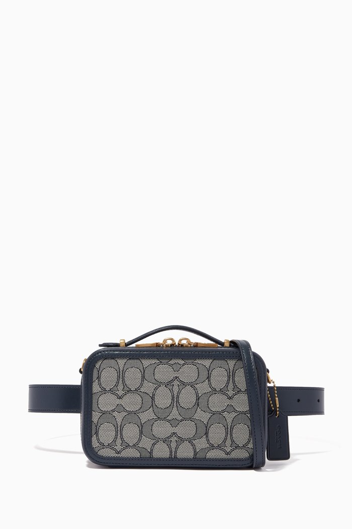 

Alie Belt Bag in Signature Jacquard, Blue