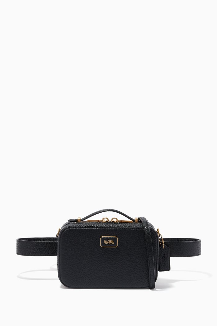 

Alie Belt Bag in Leather, Black