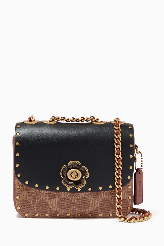 

Madison Shoulder Bag 16 in Signature Canvas & Leather, Brown