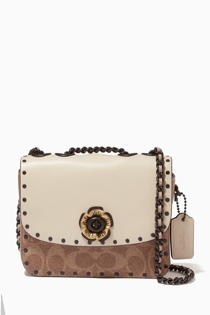 

Madison Shoulder Bag 16 in Signature Canvas & Leather, Neutral