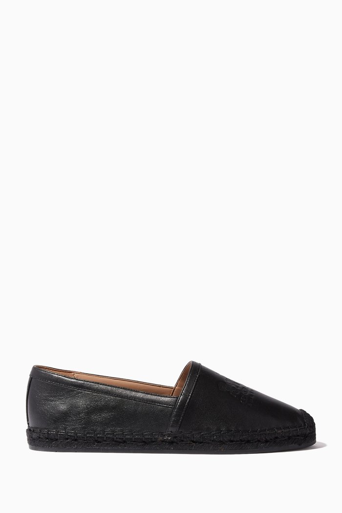 

Charlie Espadrilles in Leather, Black