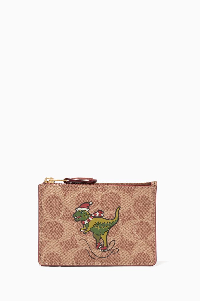 

Mini Skinny ID Case wth Rexy in Signature Canvas, Brown