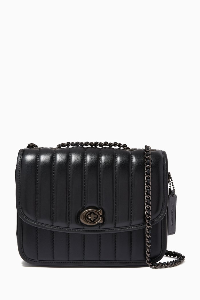 

Madison Shoulder Bag in Leather, Black