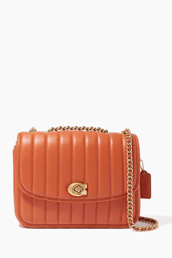 

Madison Shoulder Bag with Quilting in Nappa, Red