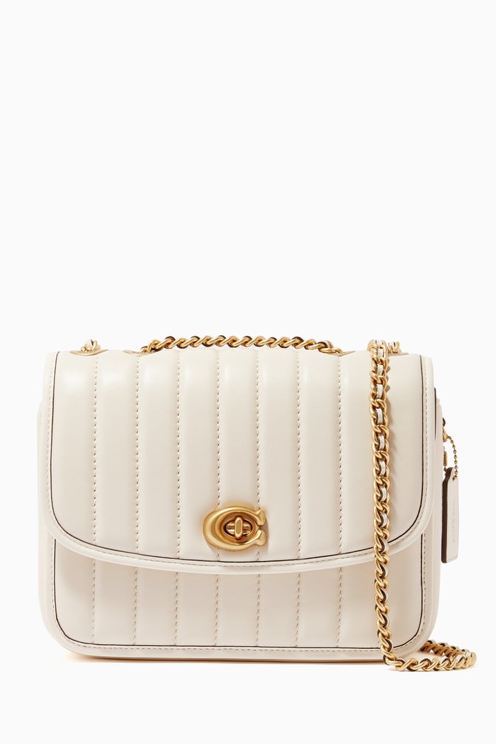 

Madison Shoulder Bag in Leather, White