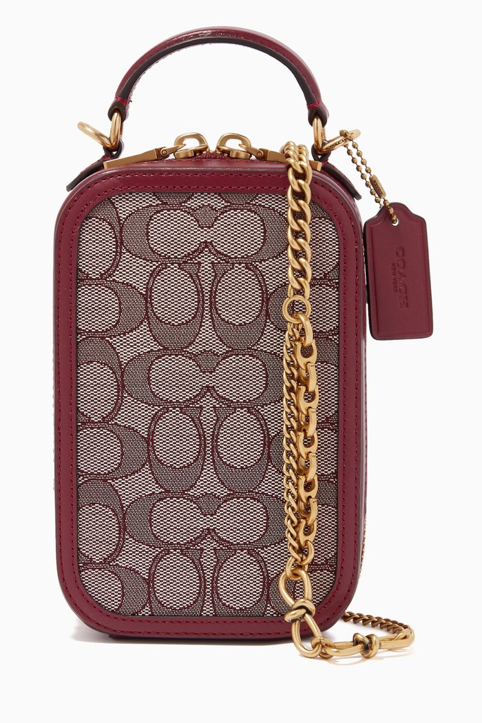 

Alie Camera Bag in Signature Jacquard & Leather, Black