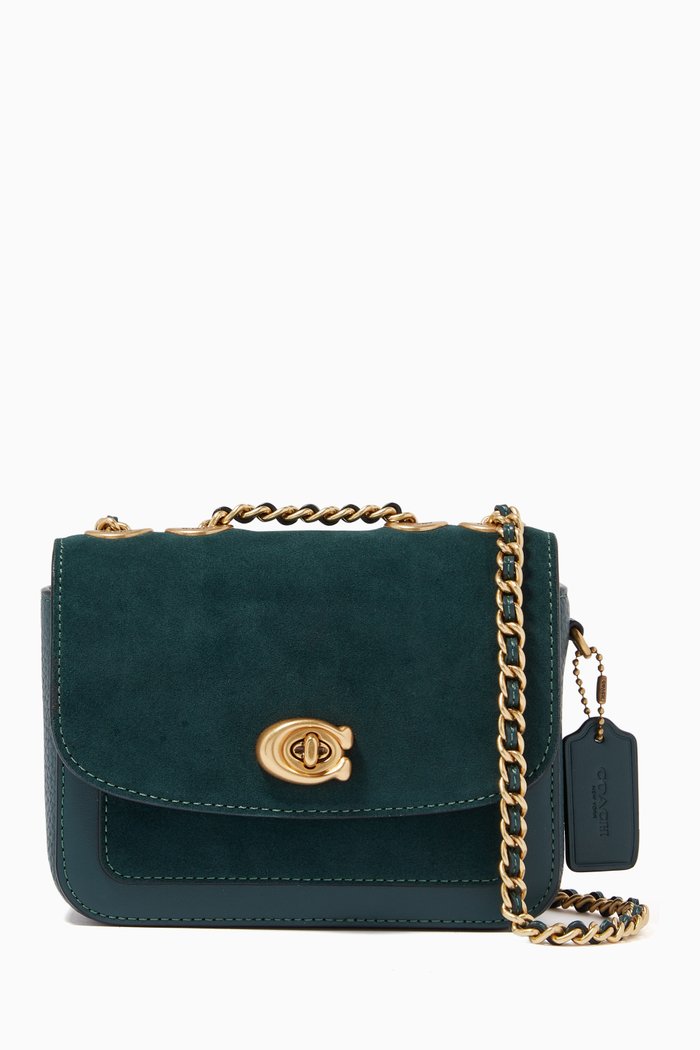 

Madison Shoulder Bag 16 in Leather, Green