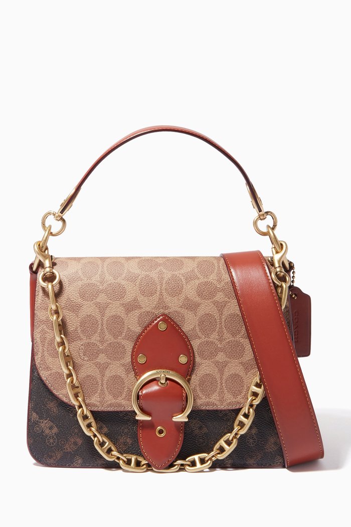

Beat Shoulder Bag in Signature Canvas, Brown