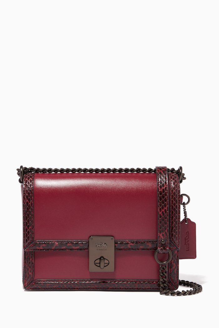 

Hutton Shoulder Bag with Snakeskin Detail, Black