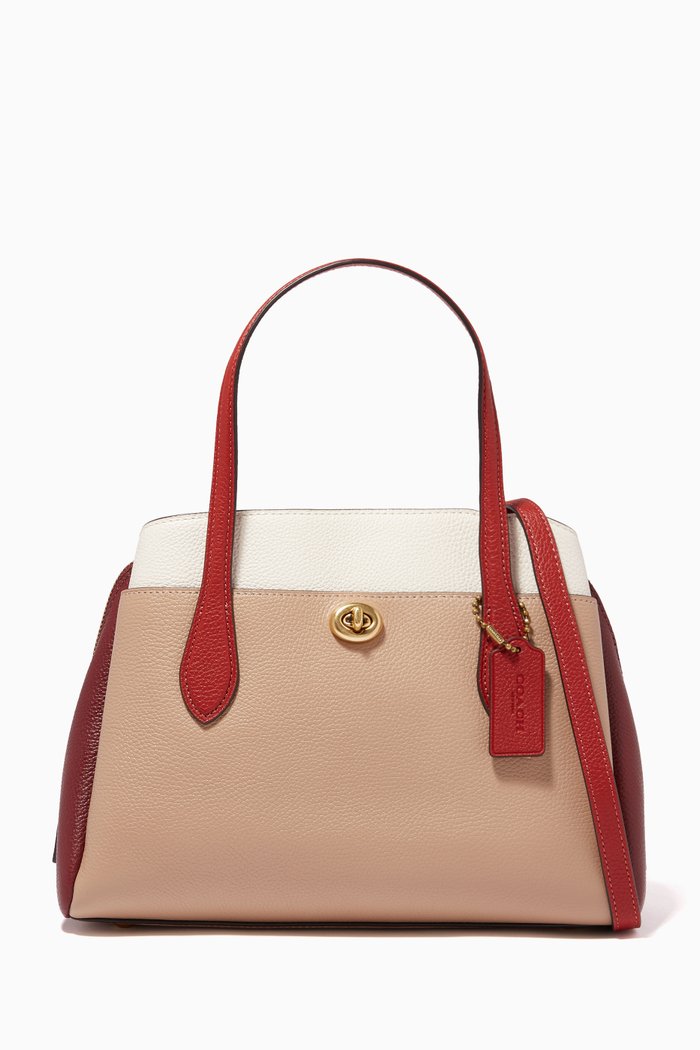 

Lora Carryall 30 in Colourblock Pebble Leather, Multicolour