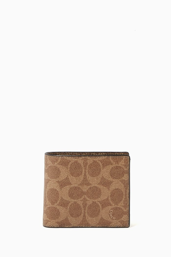 

3-in-1 Wallet in Colourblock Signature Canvas, Multicolour