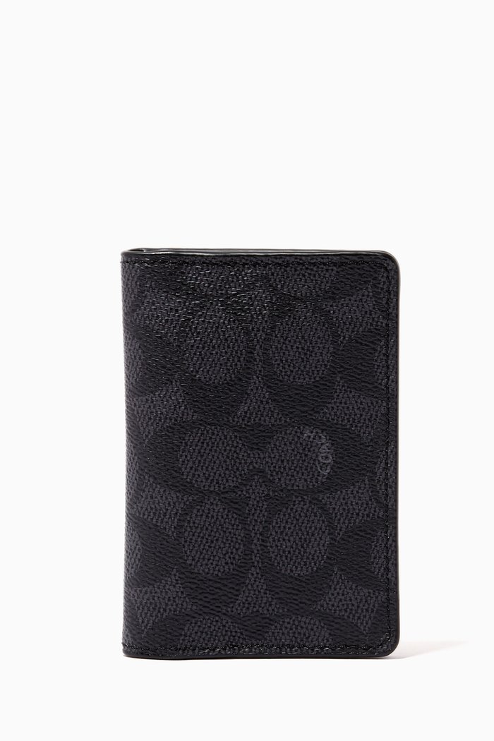 

Card Wallet in Signature Canvas, Black