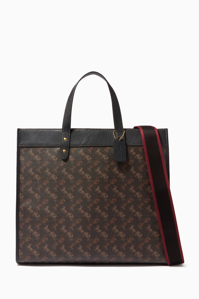 

Field Tote 40 in Canvas with Horse & Carriage Print, Black