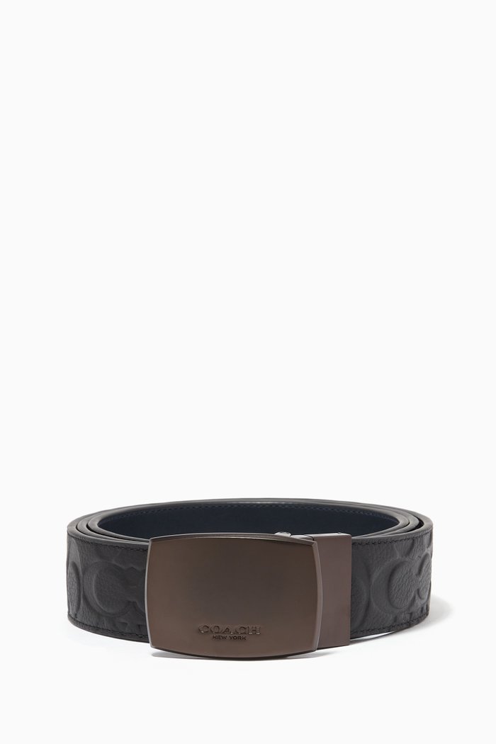 

Plaque Buckle Cut-To-Size Reversible Belt, 38mm, Black