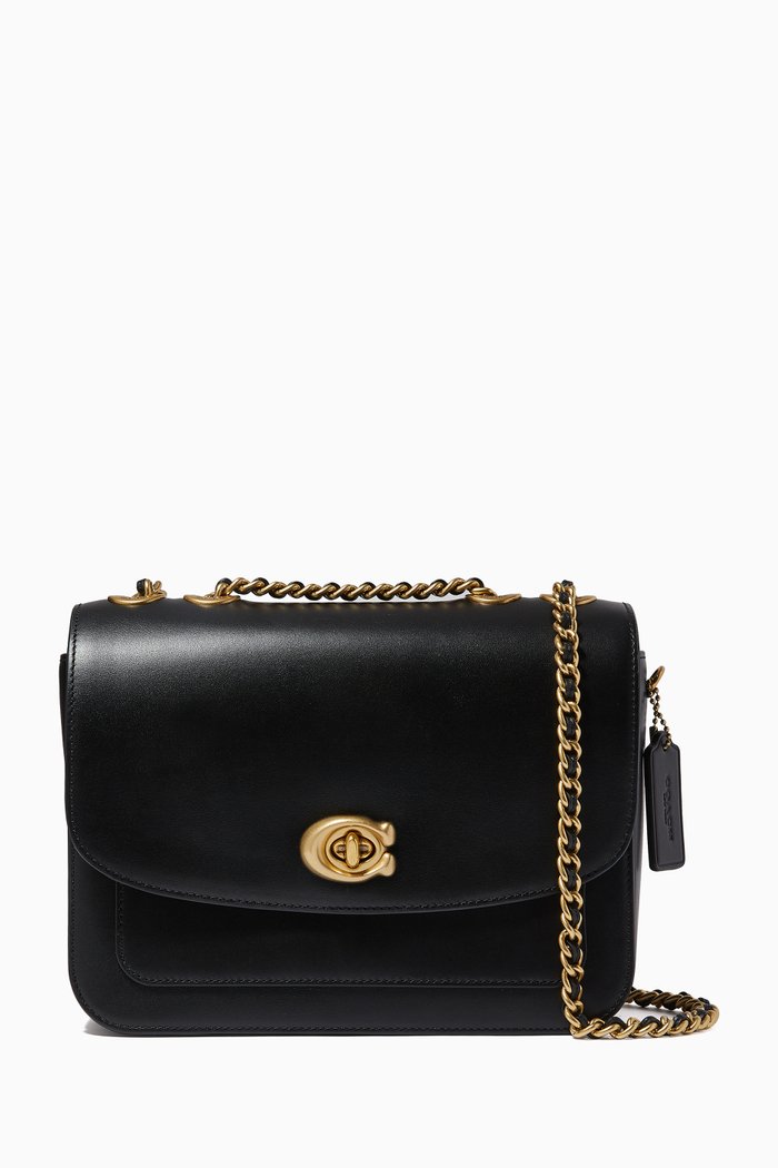 

Madison Shoulder Bag in Leather, Black