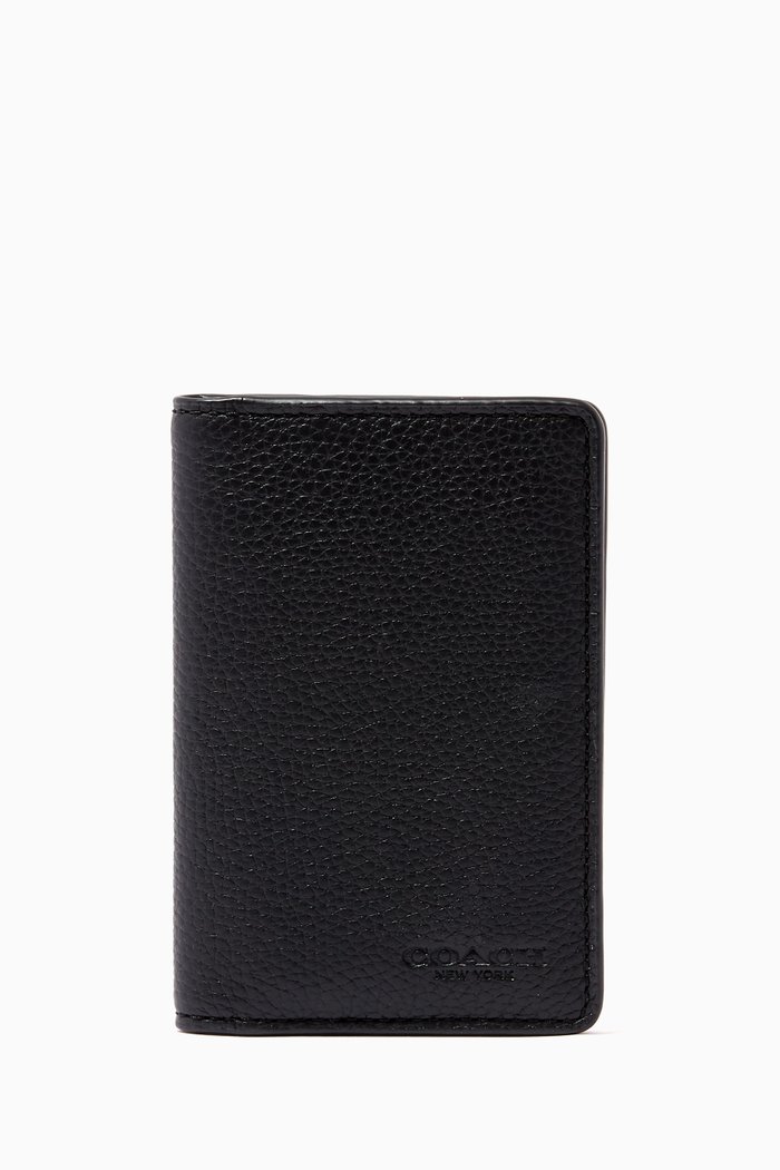 

Card Wallet with Signature Canvas Interior, Black