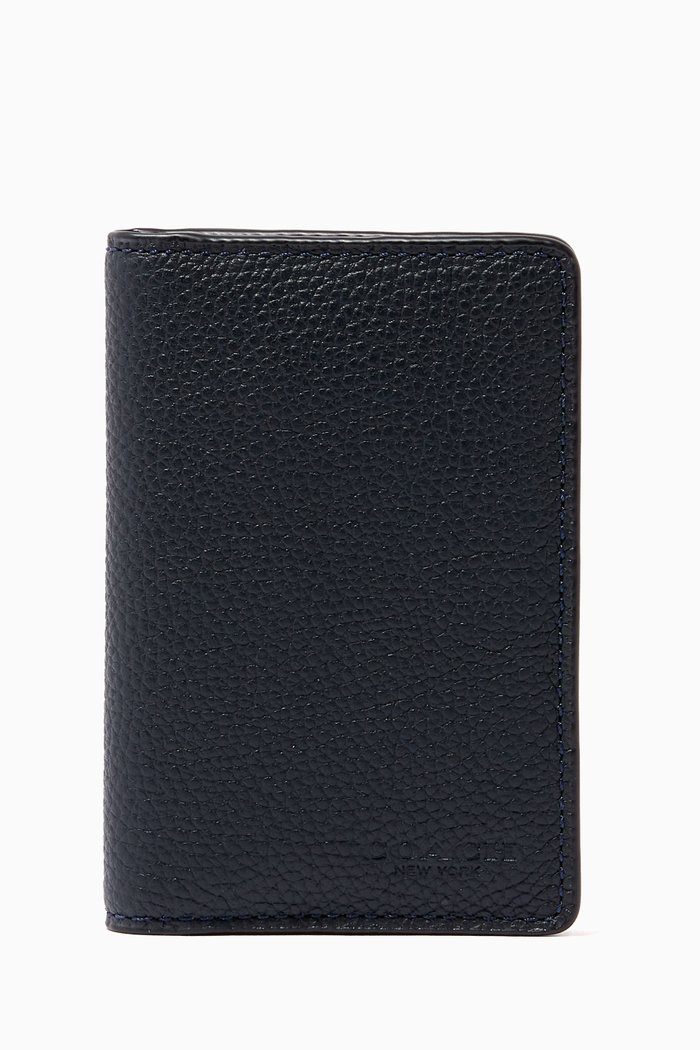 

Card Wallet with Signature Canvas Interior, Black