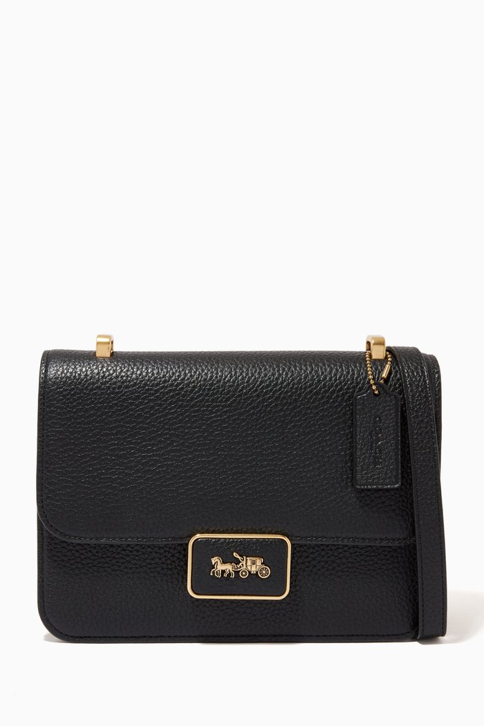 

Alie Shoulder Bag in Leather, Black