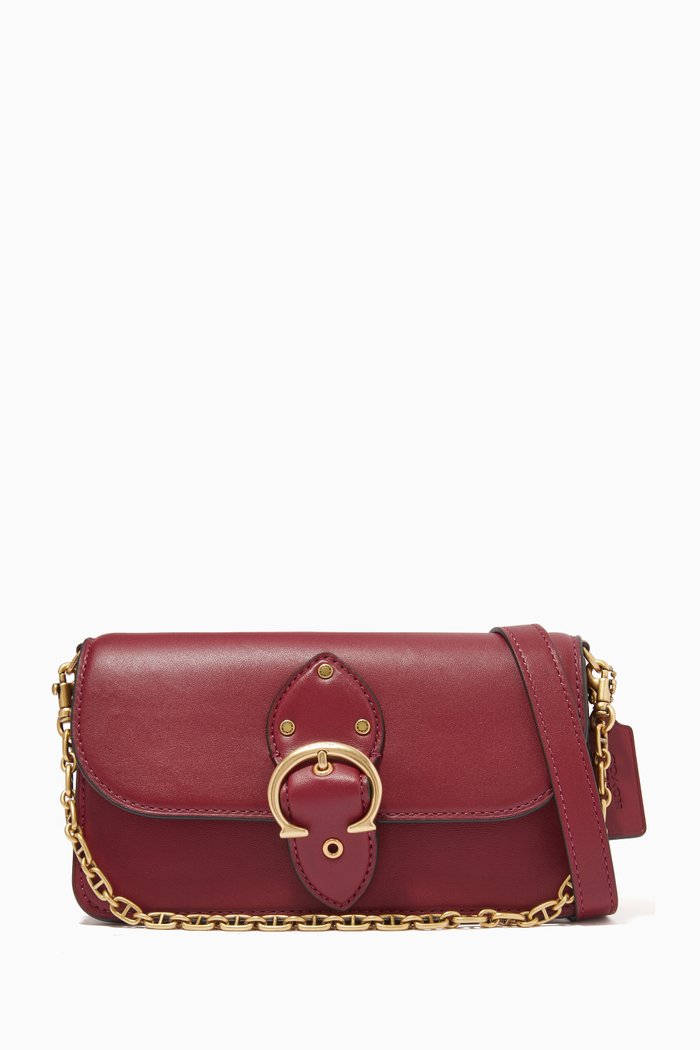

Beat Crossbody Clutch in Leather, Black