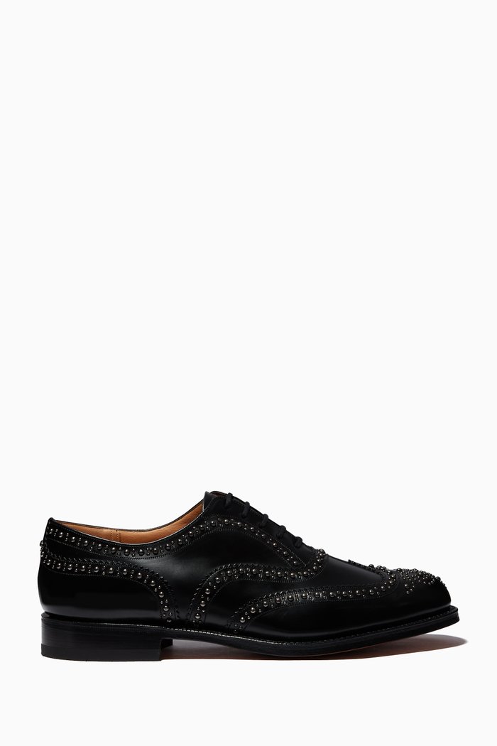 

Berwood Met Oxford Shoes in Leather, Black
