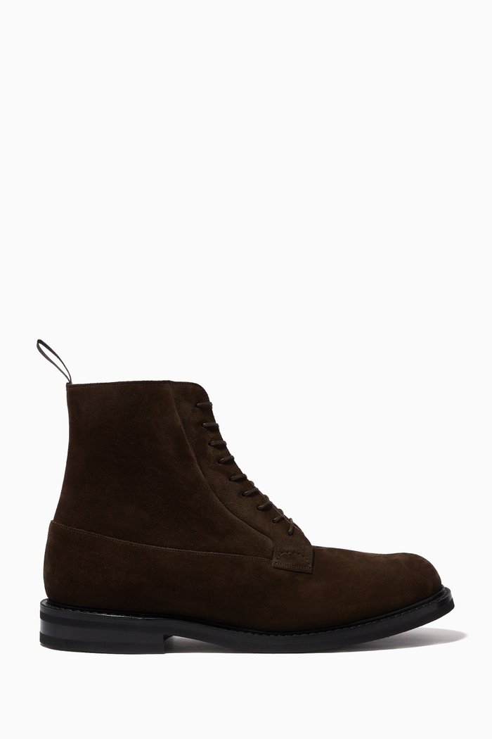 

Eastville Lw Lace-Up Derby Boots in Suede Leather, Brown
