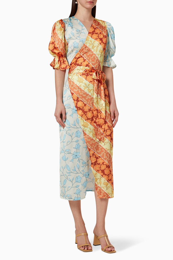 

Indi Spliced Wrap Dress, Multicolour