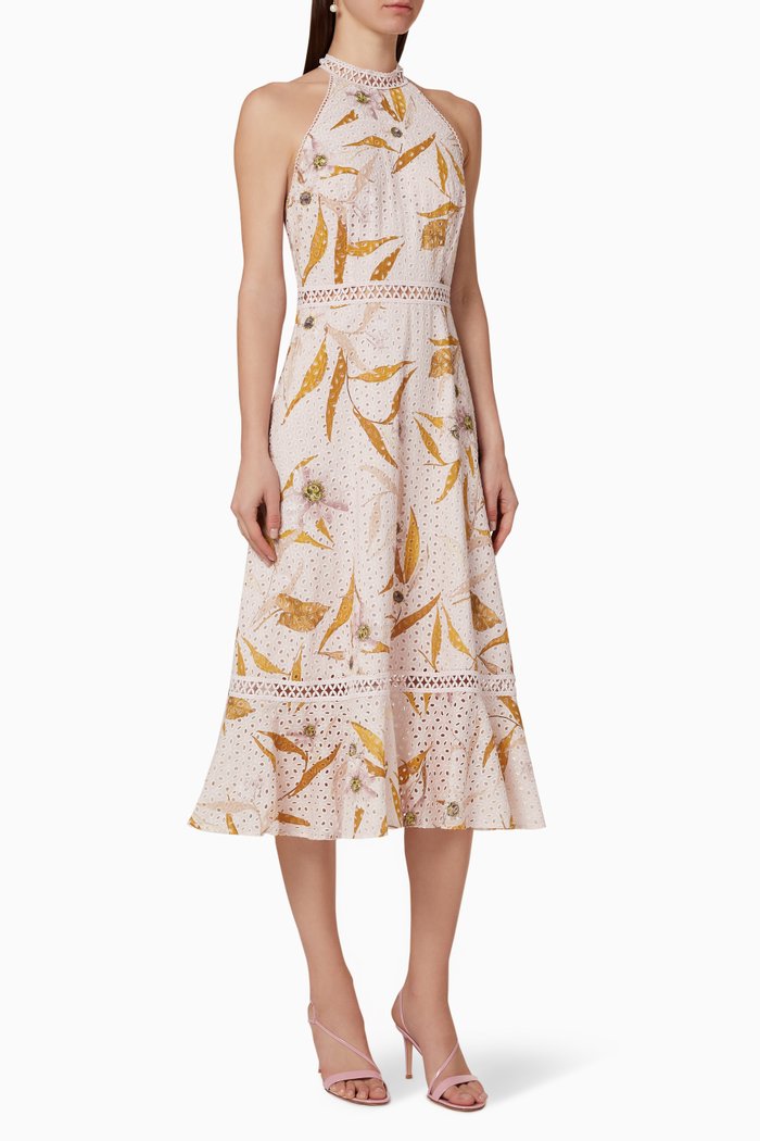 

Floxyy Cabana Broderie Anglaise Cotton Dress, Pink