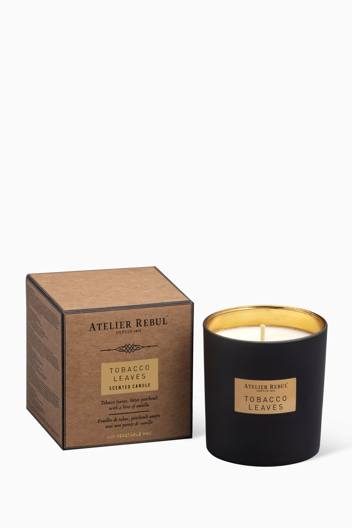 

Tobacco Leaves Scented Candle, 210g, Black