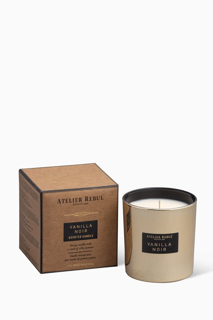 

Vanilla Noir Scented Candle, 210g, Gold