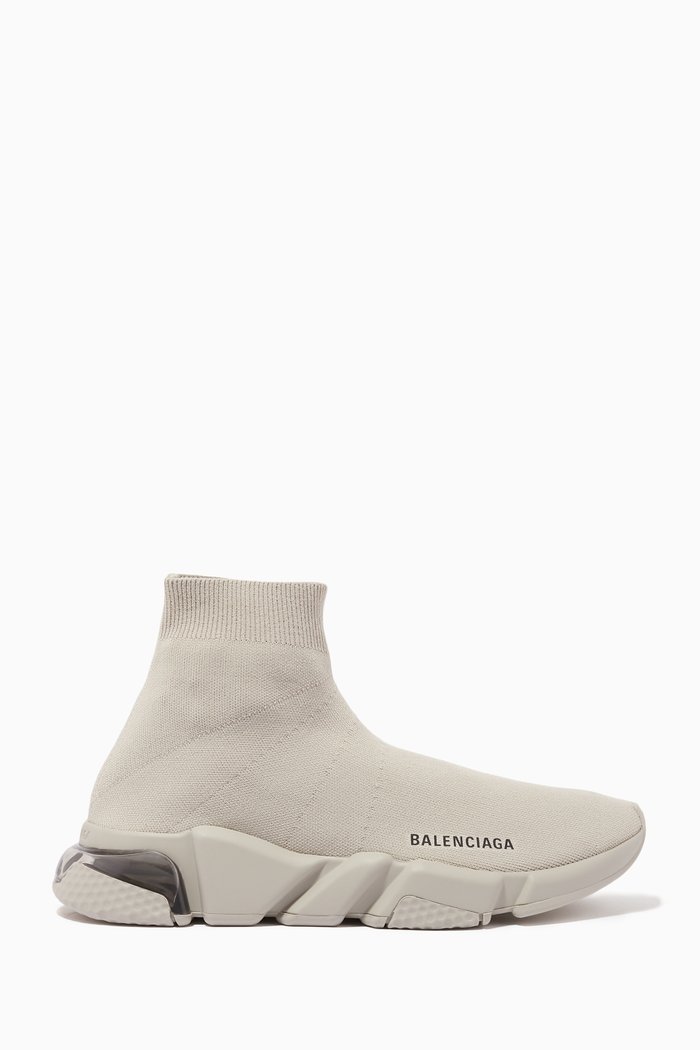 

Speed Clear Sole Sneakers in Technical Knit, Grey