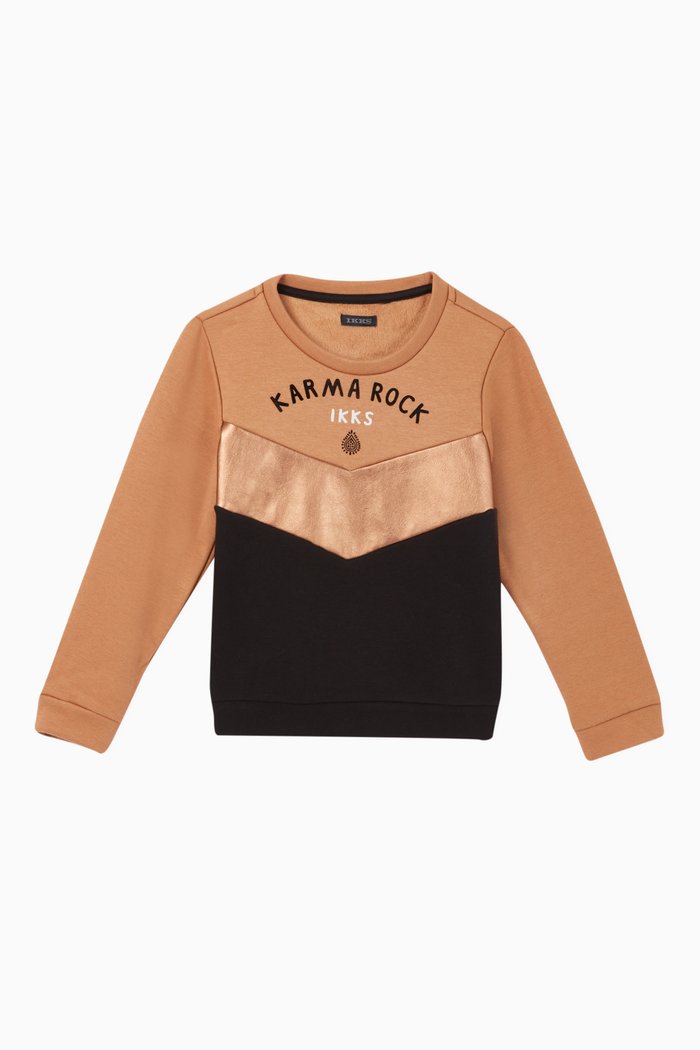 

Karma Rock Colour Block Sweatshirt, Brown