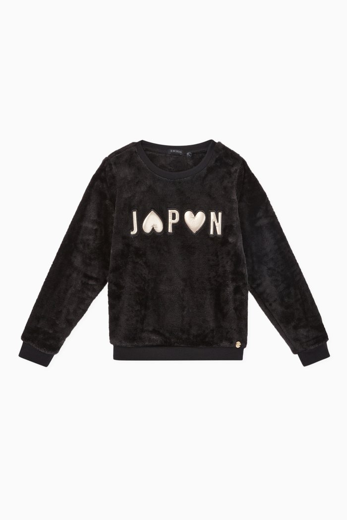 

Japan Hearts Velour Sweatshirt, Black