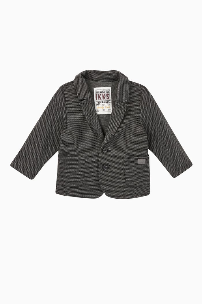 

Jacquard Knit Blazer Jacket, Grey